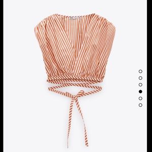 Zara striped crop top - size medium NWT